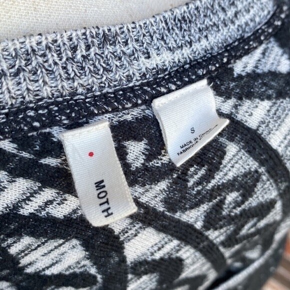 MOTH Anthropologie Textured Knit Sweater Dress Women's Size Small - Picture 8 of 10